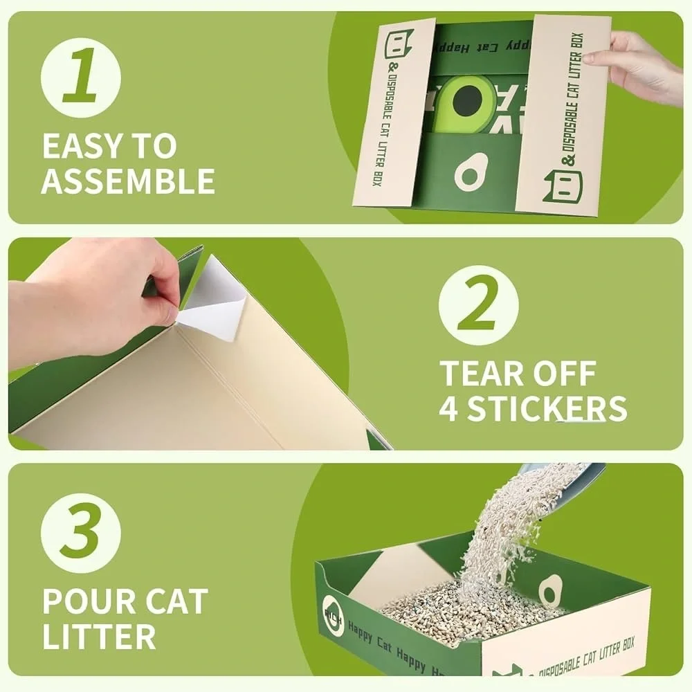 Disposable cat litter box